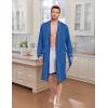 image:imageEkouaer Mens Robes Lightweight Knit Bathrobe Long Sleeve Kimono Robe V Neck Spa Knee Length Sleepwear with Pockets SXXLRoyal Blue