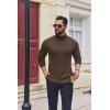 image:imageEkouaer Mens Turtleneck Shirts Ribbed Lightweight Sweater Long Sleeve Casual Pullover Thermal Undershirts SXXLBrown