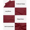 image:imageEkouaer Mens Turtleneck Shirts Ribbed Lightweight Sweater Long Sleeve Casual Pullover Thermal Undershirts SXXLDark Red