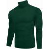 image:imageEkouaer Mens Turtleneck Shirts Ribbed Lightweight Sweater Long Sleeve Casual Pullover Thermal Undershirts SXXLGreen