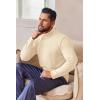 image:imageEkouaer Mens Turtleneck Shirts Ribbed Lightweight Sweater Long Sleeve Casual Pullover Thermal Undershirts SXXLLight Beige