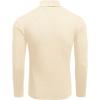 image:imageEkouaer Mens Turtleneck Shirts Ribbed Lightweight Sweater Long Sleeve Casual Pullover Thermal Undershirts SXXLLight Beige