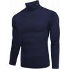 image:imageEkouaer Mens Turtleneck Shirts Ribbed Lightweight Sweater Long Sleeve Casual Pullover Thermal Undershirts SXXLNavy