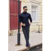 image:imageEkouaer Mens Turtleneck Shirts Ribbed Lightweight Sweater Long Sleeve Casual Pullover Thermal Undershirts SXXLNavy