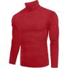 image:imageEkouaer Mens Turtleneck Shirts Ribbed Lightweight Sweater Long Sleeve Casual Pullover Thermal Undershirts SXXLRed