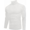 image:imageEkouaer Mens Turtleneck Shirts Ribbed Lightweight Sweater Long Sleeve Casual Pullover Thermal Undershirts SXXLWhite