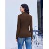 image:imageEkouaer Mock Neck Tops for Women Turtleneck 3 Pack Thermal Long Sleeve Women Womens Undershirts Casual Turtle Neck UndershirtBlackBrownYellow