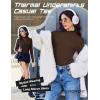 image:imageEkouaer Mock Neck Tops for Women Turtleneck 3 Pack Thermal Long Sleeve Women Womens Undershirts Casual Turtle Neck UndershirtBlackBrownYellow