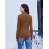image:imageEkouaer Mock Neck Tops for Women Turtleneck 3 Pack Thermal Long Sleeve Women Womens Undershirts Casual Turtle Neck UndershirtBlackWhiteLight Brown