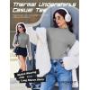 image:imageEkouaer Mock Neck Tops for Women Turtleneck 3 Pack Thermal Long Sleeve Women Womens Undershirts Casual Turtle Neck UndershirtBlackWhiteLight Grey