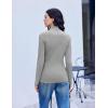 image:imageEkouaer Mock Neck Tops for Women Turtleneck 3 Pack Thermal Long Sleeve Women Womens Undershirts Casual Turtle Neck UndershirtBlackWhiteLight Grey