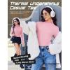 image:imageEkouaer Mock Neck Tops for Women Turtleneck 3 Pack Thermal Long Sleeve Women Womens Undershirts Casual Turtle Neck UndershirtBlackWhitePink
