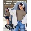 image:imageEkouaer Mock Neck Tops for Women Turtleneck 3 Pack Thermal Long Sleeve Women Womens Undershirts Casual Turtle Neck UndershirtBlackWhiteTea Grey