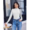 image:imageEkouaer Mock Neck Tops for Women Turtleneck 3 Pack Thermal Long Sleeve Women Womens Undershirts Casual Turtle Neck UndershirtBlackWhiteWine Red