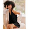 image:imageEkouaer Nightgown for Women Sleeveless Sleepwear Lightweight Racerback Sleep Shirt Pleated V Neck Night Dress Short ChemiseBlack
