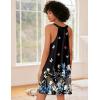 image:imageEkouaer Nightgown for Women Sleeveless Sleepwear Lightweight Racerback Sleep Shirt Pleated V Neck Night Dress Short ChemiseBlack Gold Butterfly  Leaf