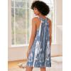 image:imageEkouaer Nightgown for Women Sleeveless Sleepwear Lightweight Racerback Sleep Shirt Pleated V Neck Night Dress Short ChemiseBlue Tie Dye