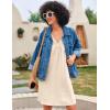 image:imageEkouaer Nightgown for Women Sleeveless Sleepwear Lightweight Racerback Sleep Shirt Pleated V Neck Night Dress Short ChemiseKhaki