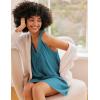 image:imageEkouaer Nightgown for Women Sleeveless Sleepwear Lightweight Racerback Sleep Shirt Pleated V Neck Night Dress Short ChemiseLake Blue