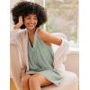 image:imageEkouaer Nightgown for Women Sleeveless Sleepwear Lightweight Racerback Sleep Shirt Pleated V Neck Night Dress Short ChemiseLight Green