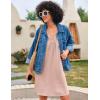image:imageEkouaer Nightgown for Women Sleeveless Sleepwear Lightweight Racerback Sleep Shirt Pleated V Neck Night Dress Short ChemiseLight Pink