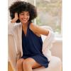 image:imageEkouaer Nightgown for Women Sleeveless Sleepwear Lightweight Racerback Sleep Shirt Pleated V Neck Night Dress Short ChemiseNavy Blue