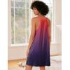 image:imageEkouaer Nightgown for Women Sleeveless Sleepwear Lightweight Racerback Sleep Shirt Pleated V Neck Night Dress Short ChemiseTie Dye Red  Purple