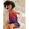 image:imageEkouaer Nightgown for Women Sleeveless Sleepwear Lightweight Racerback Sleep Shirt Pleated V Neck Night Dress Short ChemiseTie Dye Red  Purple