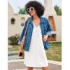 image:imageEkouaer Nightgown for Women Sleeveless Sleepwear Lightweight Racerback Sleep Shirt Pleated V Neck Night Dress Short ChemiseWhite