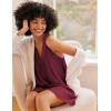 image:imageEkouaer Nightgown for Women Sleeveless Sleepwear Lightweight Racerback Sleep Shirt Pleated V Neck Night Dress Short ChemiseWine Red