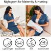 image:imageEkouaer Nightgowns for Women 2 Pack Button Down Sleepwear Short Sleeve Sleepshirts Soft Nightshirts Boyfriend Pajama DressBlackBlue