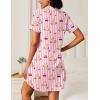 image:imageEkouaer Nightgowns for Women 2 Pack Button Down Sleepwear Short Sleeve Sleepshirts Soft Nightshirts Boyfriend Pajama DressBlackPink Teddy