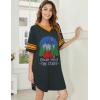 image:imageEkouaer Nightgowns for Women Cotton Night Gown Short Sleeve Sleepwear V Neck Color Block Sleep Shirts Ladies Night ShirtsCdream Grey