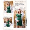 image:imageEkouaer Nursing Nightgown 3 In 1 Maternity Nightgown Short Sleeve Nursing Gown Breasfeeding Sleepwear Delivery DressDeep Green