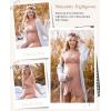 image:imageEkouaer Nursing Nightgown 3 In 1 Maternity Nightgown Short Sleeve Nursing Gown Breasfeeding Sleepwear Delivery DressLight Pink