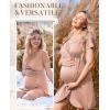 image:imageEkouaer Nursing Nightgown 3 In 1 Maternity Nightgown Short Sleeve Nursing Gown Breasfeeding Sleepwear Delivery DressLight Pink