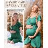 image:imageEkouaer Nursing Nightgown 3 In 1 Maternity Nightgown Short Sleeve Nursing Gown Breasfeeding Sleepwear Delivery DressMint Green