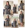 image:imageEkouaer Plus Size Robes for Women Lightweight Bathrobe V Neck Kimono Loungewear Soft Maternity Robes with Pockets 1X5XDark Gray