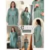 image:imageEkouaer Plus Size Robes for Women Lightweight Bathrobe V Neck Kimono Loungewear Soft Maternity Robes with Pockets 1X5XGray Green