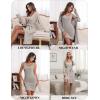 image:imageEkouaer Robe Sets for Women Sleepwear Rib Knit Bodycon Nightgown with Robes Set 2 Piece Soft Lightweight LoungewearLight Gray