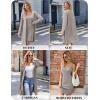 image:imageEkouaer Robe Sets for Women Sleepwear Rib Knit Bodycon Nightgown with Robes Set 2 Piece Soft Lightweight LoungewearLight Gray