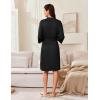 image:imageEkouaer Robes for Women Knee Length Kimono Bathrobe Lightweight 34 Sleeve Sleepwear Soft Loungewear with Pockets SXXLBlack