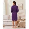 image:imageEkouaer Robes for Women Knee Length Kimono Bathrobe Lightweight 34 Sleeve Sleepwear Soft Loungewear with Pockets SXXLDeep Purple