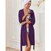 image:imageEkouaer Robes for Women Knee Length Kimono Bathrobe Lightweight 34 Sleeve Sleepwear Soft Loungewear with Pockets SXXLDeep Purple