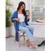 image:imageEkouaer Robes for Women Knee Length Kimono Bathrobe Lightweight 34 Sleeve Sleepwear Soft Loungewear with Pockets SXXLRoyal Blue