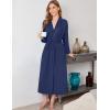 image:imageEkouaer Robes for Women Long Sleeve Knit Kimono Bathrobe Soft Lightweight Loungewear Ladies Cotton SleepwearBlue