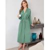 image:imageEkouaer Robes for Women Long Sleeve Knit Kimono Bathrobe Soft Lightweight Loungewear Ladies Cotton SleepwearCeladon Green