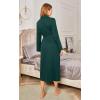 image:imageEkouaer Robes for Women Long Sleeve Knit Kimono Bathrobe Soft Lightweight Loungewear Ladies Cotton SleepwearGreen