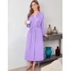 image:imageEkouaer Robes for Women Long Sleeve Knit Kimono Bathrobe Soft Lightweight Loungewear Ladies Cotton SleepwearLavender