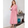 image:imageEkouaer Robes for Women Long Sleeve Knit Kimono Bathrobe Soft Lightweight Loungewear Ladies Cotton SleepwearPink